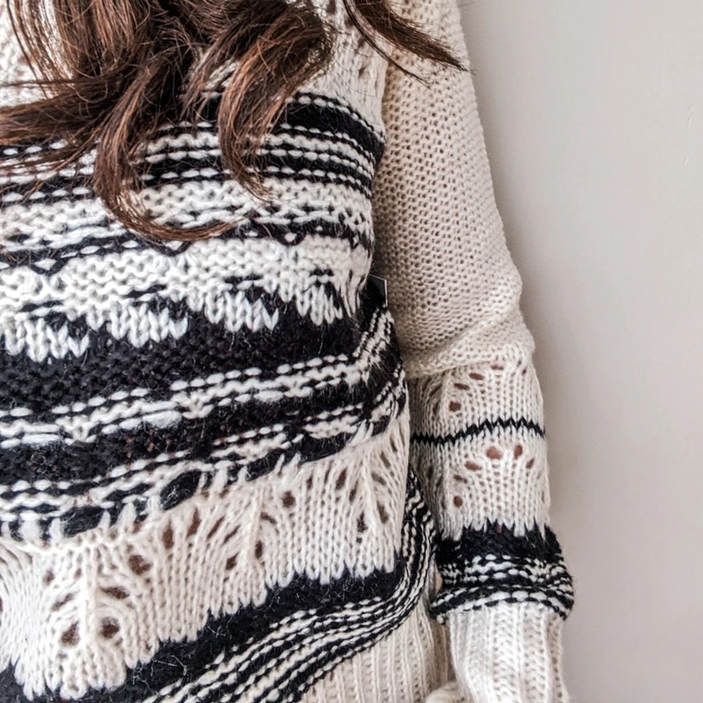 NWT! - Dex | Striped Mock Neck Sweater - Picture 4 of 9